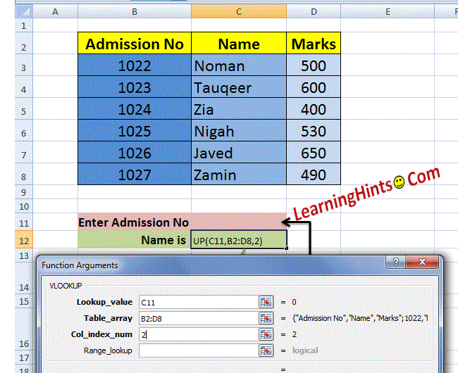 vlookup