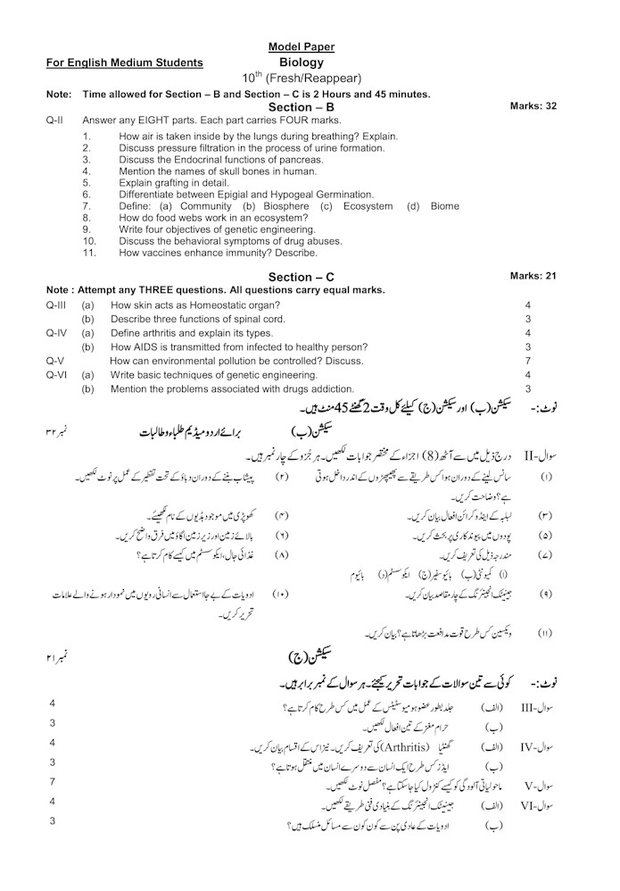 SSc Exam Papers
